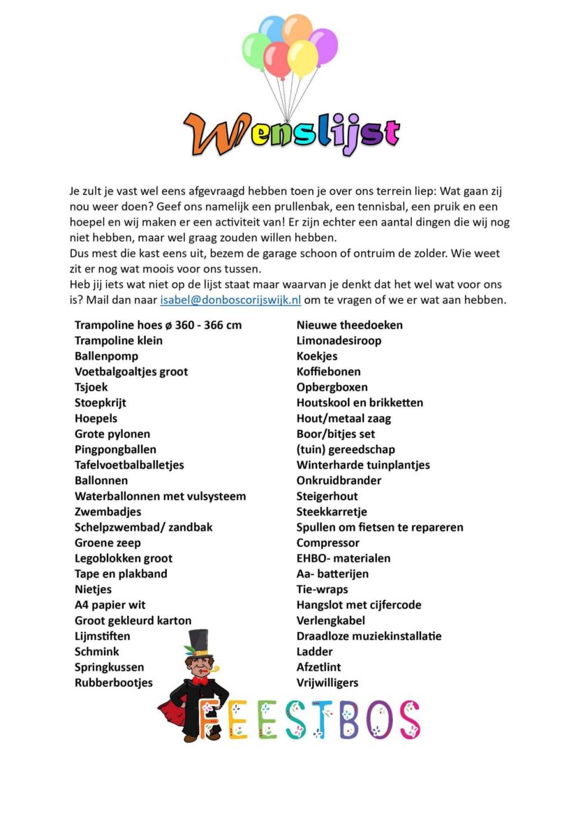 Wensenlijstje